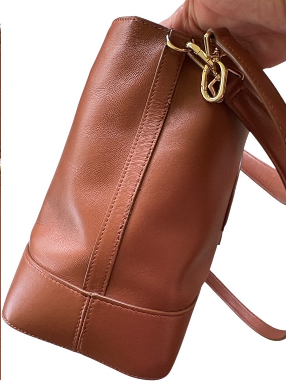 Anine Bing Leather Lili Bucket Bag Brown Retail $600.00 - Picture 12 of 16